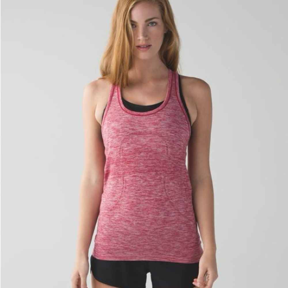 NWOT Lululemon Swiftly Tech Racerback Heathered Pink, Size 0